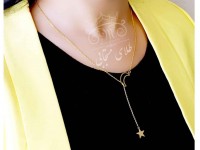 گردنبند کراواتی ماه و ستاره
