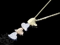 گردنبند 4 قلبی طلای تیفانی