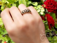انگشتر طلای سیاه قلم