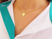 گردنبند مالتی لایر دو مثلث