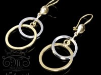 گوشواره دوحلقه دو رنگ