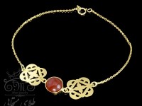 دستبند ریرا مربعی با سنگ عقیق