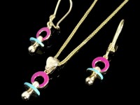 نیمست پستانک طلا بچگانه