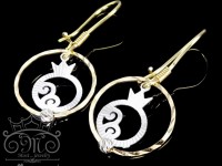 گوشواره انار طلا