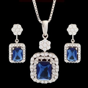 نیمست طلای سفید پایه جواهر تنسی