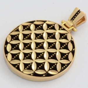 مدال گرد سیاه قلم