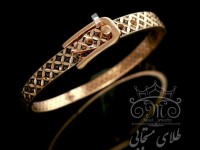 دستبند  طلای سیاه قلم کمربندی صدف