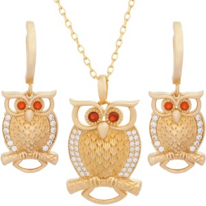 نیم ست طلا 18 عیار زنانه مدل جغد