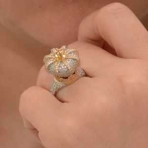 انگشتر طلا 18 عیار زنانه مدل تاج