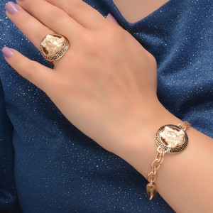 دستبند طلا 18 عیار زنانه ورساچه کد v1