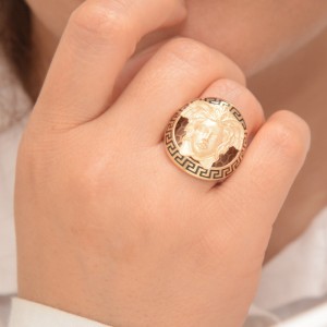 انگشتر طلا 18 عیار زنانه مدل ورساچه کد 57