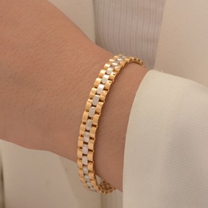 النگو طلا 18 عیار زنانه مدل رولکس پاک زر سایز 3