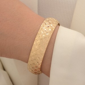 النگو طلا 18 عیار زنانه طلای مستجابی مدل پورهنگ سایز سه کد P3