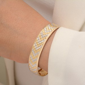 النگو طلا 18 عیار زنانه مدل فلورا آوا تراش سایز سه