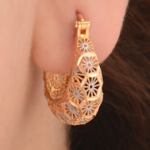 گوشواره طلا 18 عیار زنانه طلای مستجابی مدل فیوژن کد 1670905