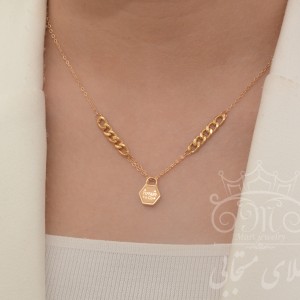 آویز گردنبند مدل قفل تیفانی