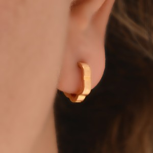 گوشواره طلا 18 عیار زنانه طلای مستجابی مدل گل کد 07