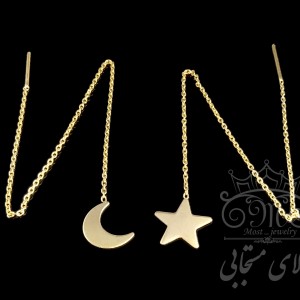 گوشواره طلا 18 عیار زنانه طلای مستجابی کد 670160