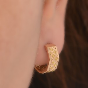 گوشواره طلا 18 عیار زنانه طلای مستجابی کد 90