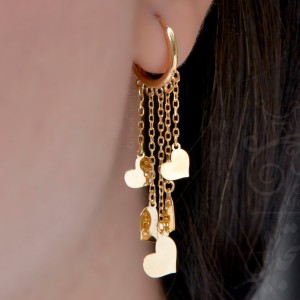 گوشواره طلا 18 عیار زنانه طلای مستجابی کد 670159