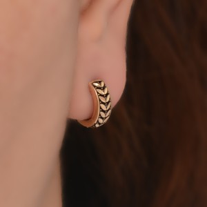 گوشواره طلا 18 عیار زنانه طلای مستجابی کد 78