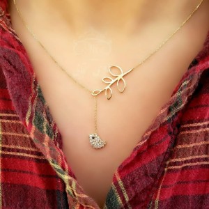 گردنبند پرنده و شاخه