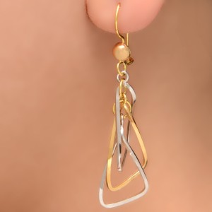 گوشواره طلا 18 عیار زنانه طلای مستجابی مدل اسپادانا کد 167089