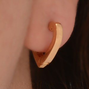 گوشواره طلا 18 عیار زنانه طلای مستجابی مدل قلب کد 6701