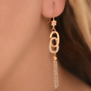 گوشواره طلا 18 عیار زنانه طلای مستجابی کد 05