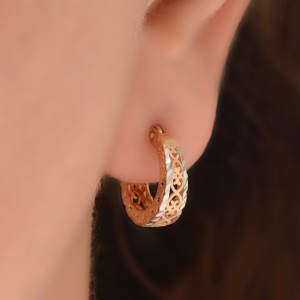 گوشواره طلا 18 عیار زنانه طلای مستجابی کد 69