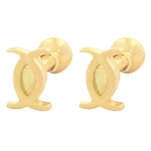 گوشواره طلا 18 عیار زنانه طلای مستجابی کد CC4