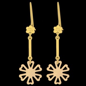 گوشواره طلا 18 عیار زنانه طلای مستجابی مدل گل کد 06