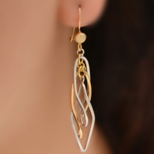 گوشواره طلا 18 عیار زنانه طلای مستجابی کد 670174