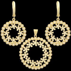 نیم ست طلا 18 عیار زنانه طلای مستجابی مدل ورسای کد 5