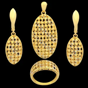 نیم ست طلا 18 عیار زنانه طلای مستجابی مدل آوا تور کد 678