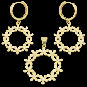 نیم ست طلا 18 عیار زنانه طلای مستجابی مدل ورسا کد 67129