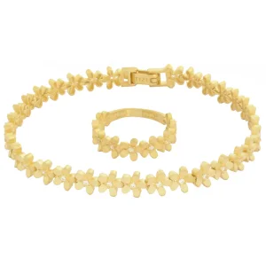 نیم ست طلا 18 عیار زنانه طلای مستجابی کد 67152