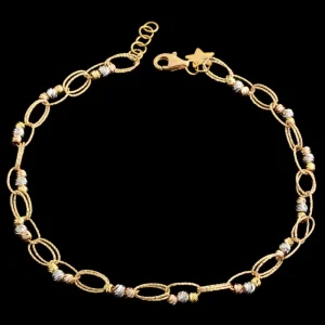 دستبند طلا 18 عیار زنانه طلای مستجابی مدل البرنادو کد 19