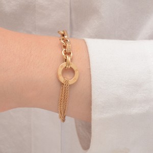 دستبند طلا 18 عیار زنانه طلای مستجابی کد 6773