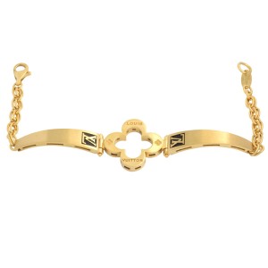 دستبند طلا 18 عیار زنانه طلای مستجابی کد LV18