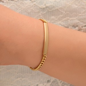 دستبند طلا 18 عیار زنانه طلای مستجابی کد 6750