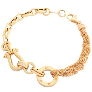 دستبند طلا 18 عیار زنانه طلای مستجابی کد 18.5