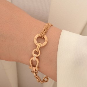 دستبند طلا 18 عیار زنانه طلای مستجابی کد 18.5