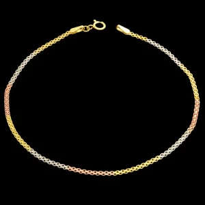 دستبند طلا 18 عیار زنانه طلای مستجابی مدل هومر 3 کد 19