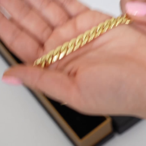 دستبند طلا 18 عیار زنانه طلای مستجابی مدل گلستانه چشم نظر کد 67089