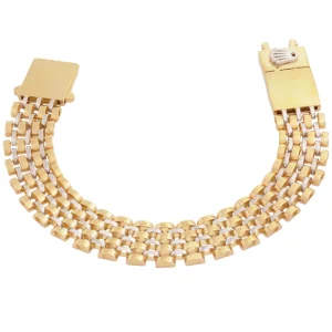 دستبند طلا 18 عیار زنانه طلای مستجابی مدل جلوا کد GR17.5
