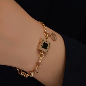 دستبند طلا 18 عیار زنانه طلای مستجابی کد 67077