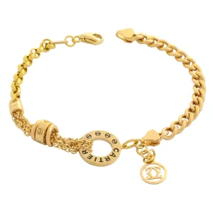 دستبند طلا 18 عیار زنانه طلای مستجابی کد CR1