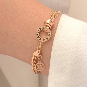 دستبند طلا 18 عیار زنانه طلای مستجابی کد CR1