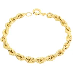 دستبند طلا 18 عیار زنانه طلای مستجابی مدل طنابی کد 1